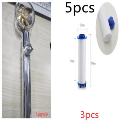 New Turbo Propeller Shower Head Water Saving High Preassure Flow 360 Degrees With Fan Extension Showerhead Rainfall With Holder - Mubimart