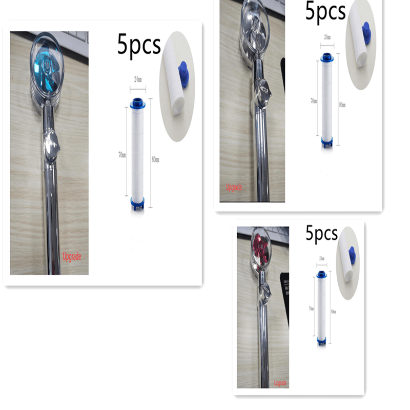 New Turbo Propeller Shower Head Water Saving High Preassure Flow 360 Degrees With Fan Extension Showerhead Rainfall With Holder - Mubimart