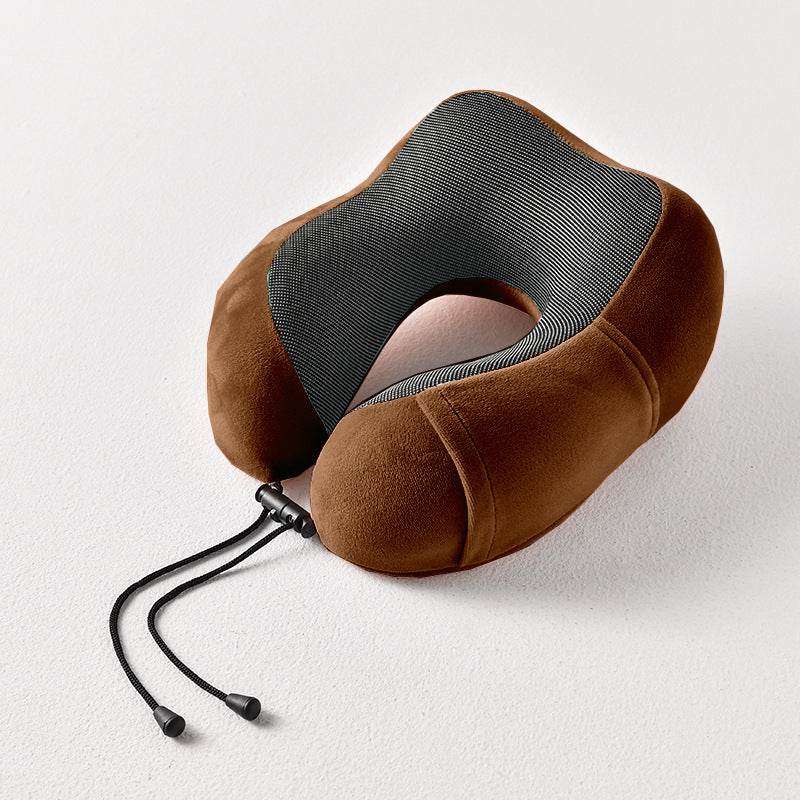 New U-Shaped Pillow Storage Memory Foam Travel Pillow - Mubimart