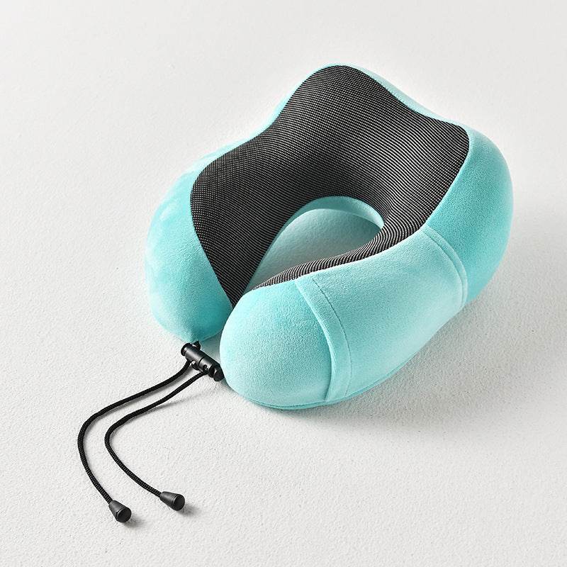 New U-Shaped Pillow Storage Memory Foam Travel Pillow - Mubimart