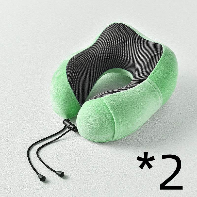 New U-Shaped Pillow Storage Memory Foam Travel Pillow - Mubimart