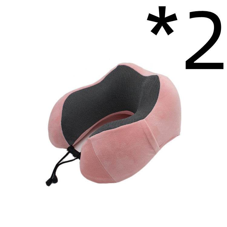 New U-Shaped Pillow Storage Memory Foam Travel Pillow - Mubimart