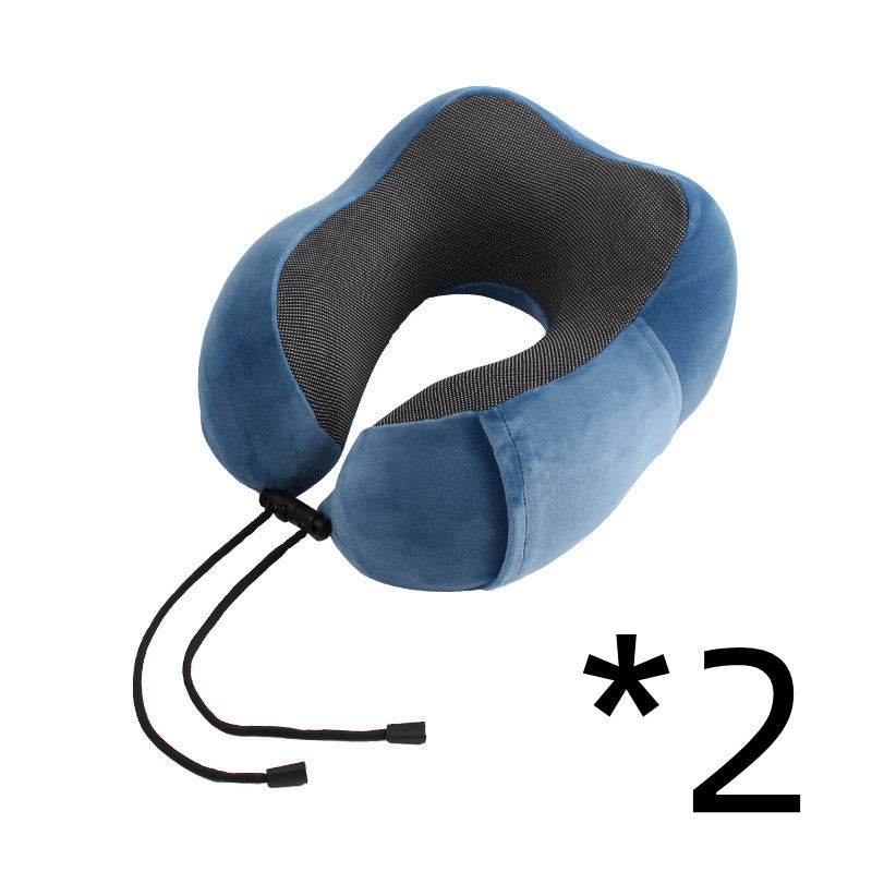 New U-Shaped Pillow Storage Memory Foam Travel Pillow - Mubimart