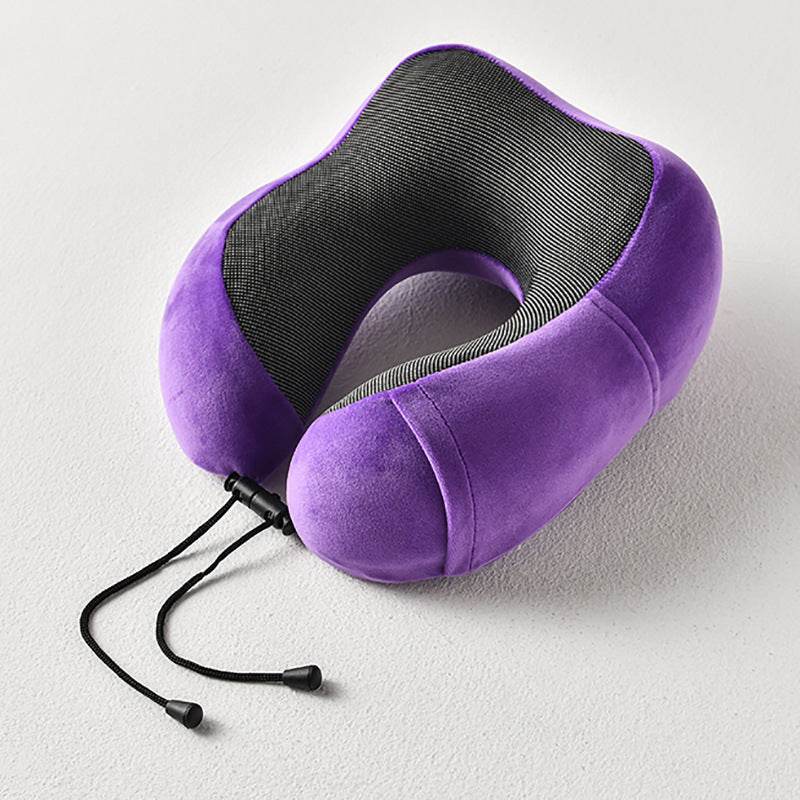 New U-Shaped Pillow Storage Memory Foam Travel Pillow - Mubimart