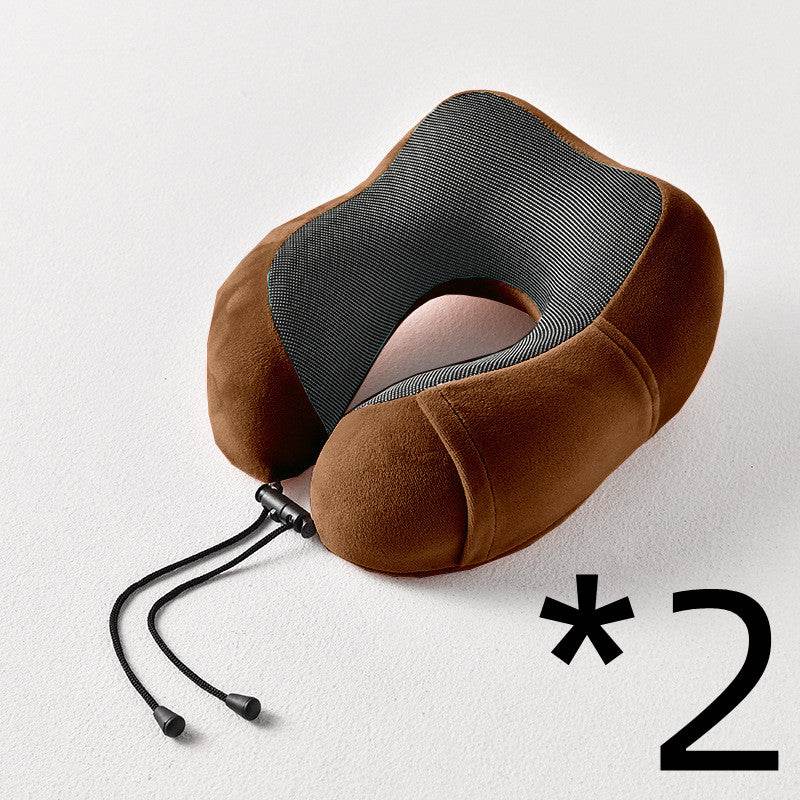 New U-Shaped Pillow Storage Memory Foam Travel Pillow - Mubimart