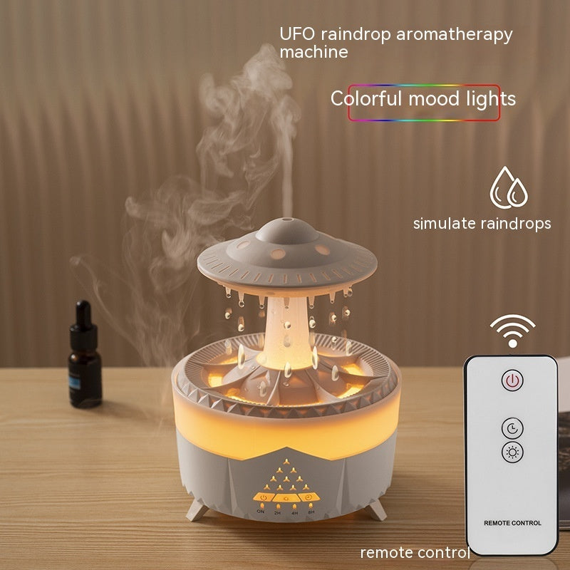 New UFO Raindrop Humidifier Water Drop Air Humidifier USB Aromatherapy Essential Oils Aroma Air Diffuser Household Mist Maker Home Decor - Mubimart -  