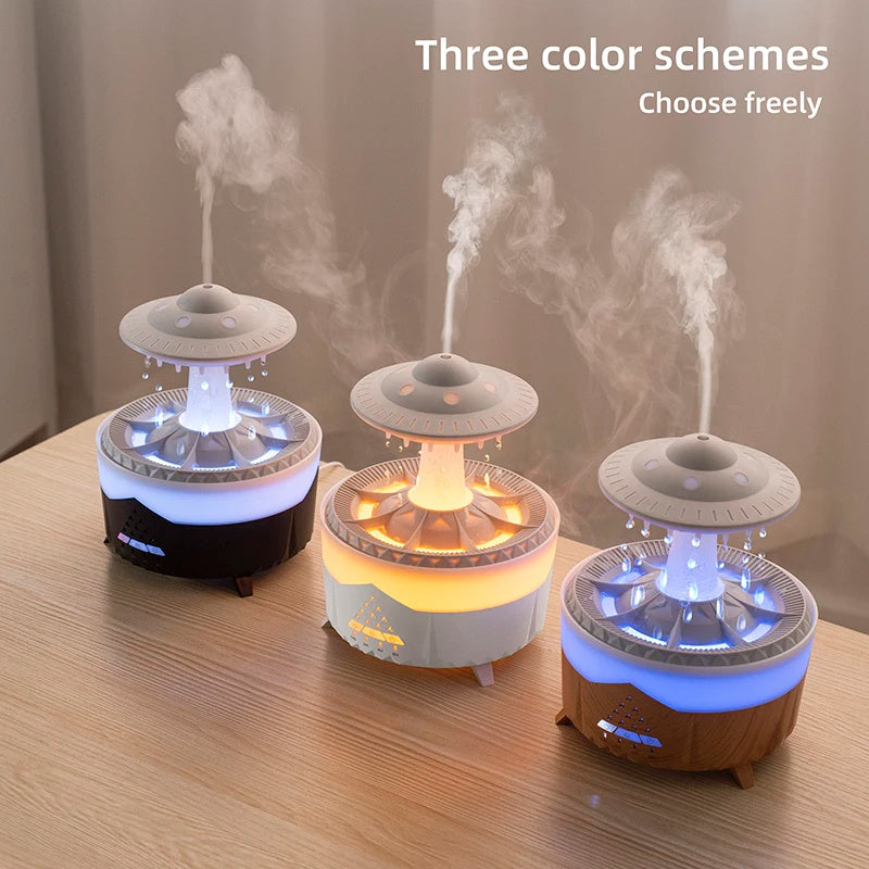 New UFO Raindrop Humidifier Water Drop Air Humidifier USB Aromatherapy Essential Oils Aroma Air Diffuser Household Mist Maker Home Decor - Mubimart -  