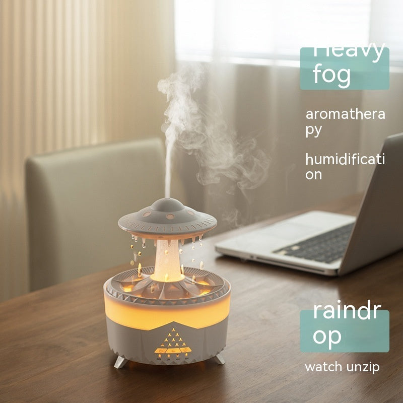 New UFO Raindrop Humidifier Water Drop Air Humidifier USB Aromatherapy Essential Oils Aroma Air Diffuser Household Mist Maker Home Decor - Mubimart -  