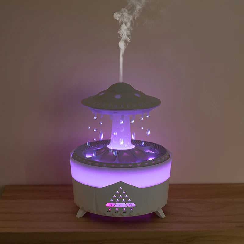 New UFO Raindrop Humidifier Water Drop Air Humidifier USB Aromatherapy Essential Oils Aroma Air Diffuser Household Mist Maker Home Decor - Mubimart -  