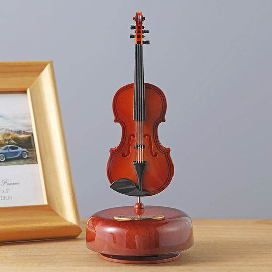 New Violin Rotating Music Box Music Box gift - Mubimart