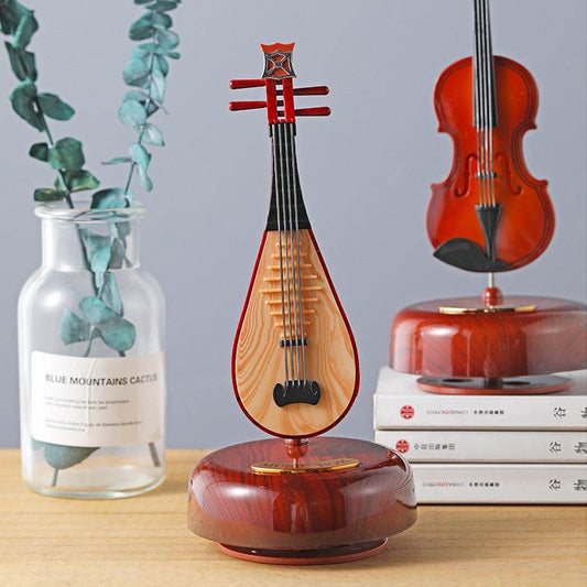 New Violin Rotating Music Box Music Box gift - Mubimart