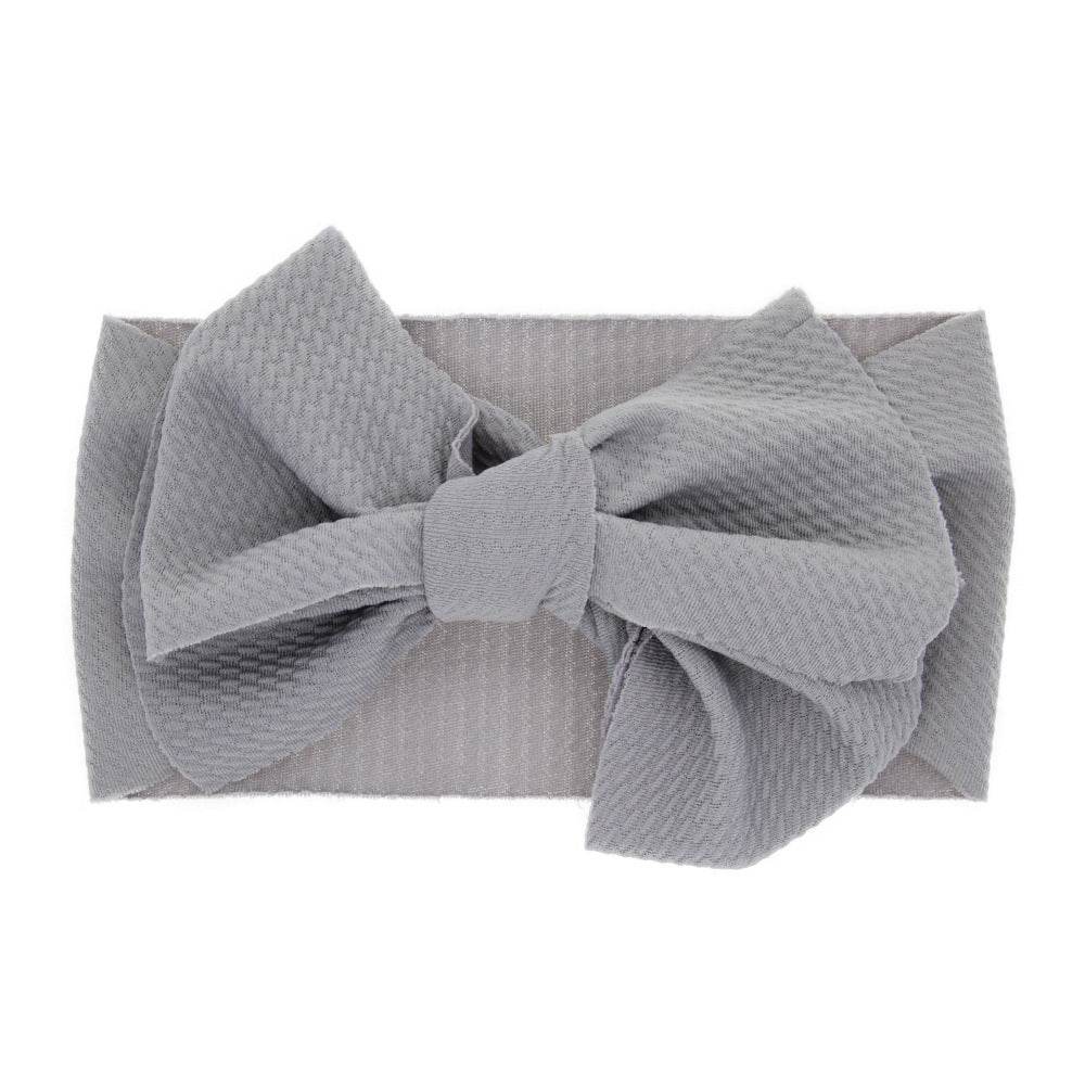 New-born baby's solid-colored bow headband - Mubimart