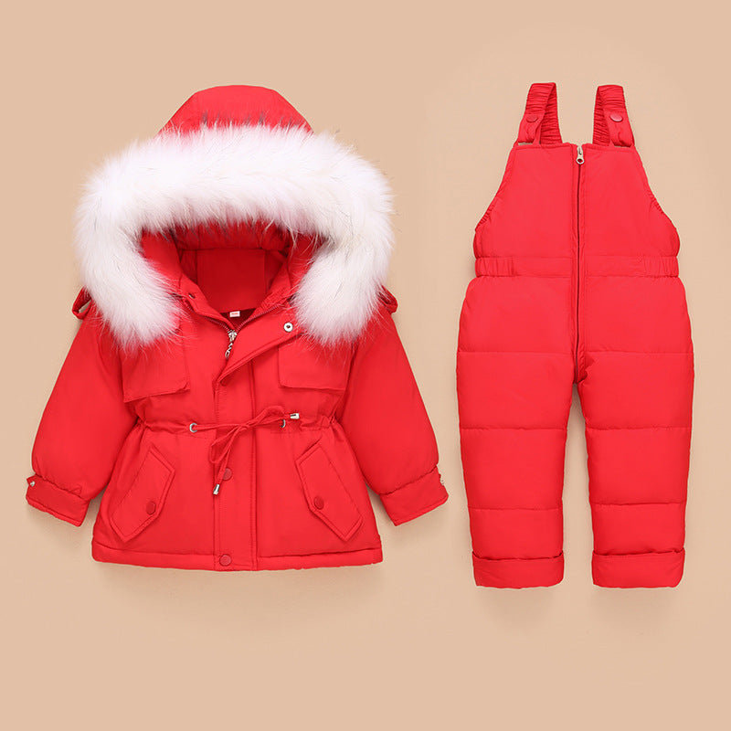 New children's down jacket suit - Mubimart -  