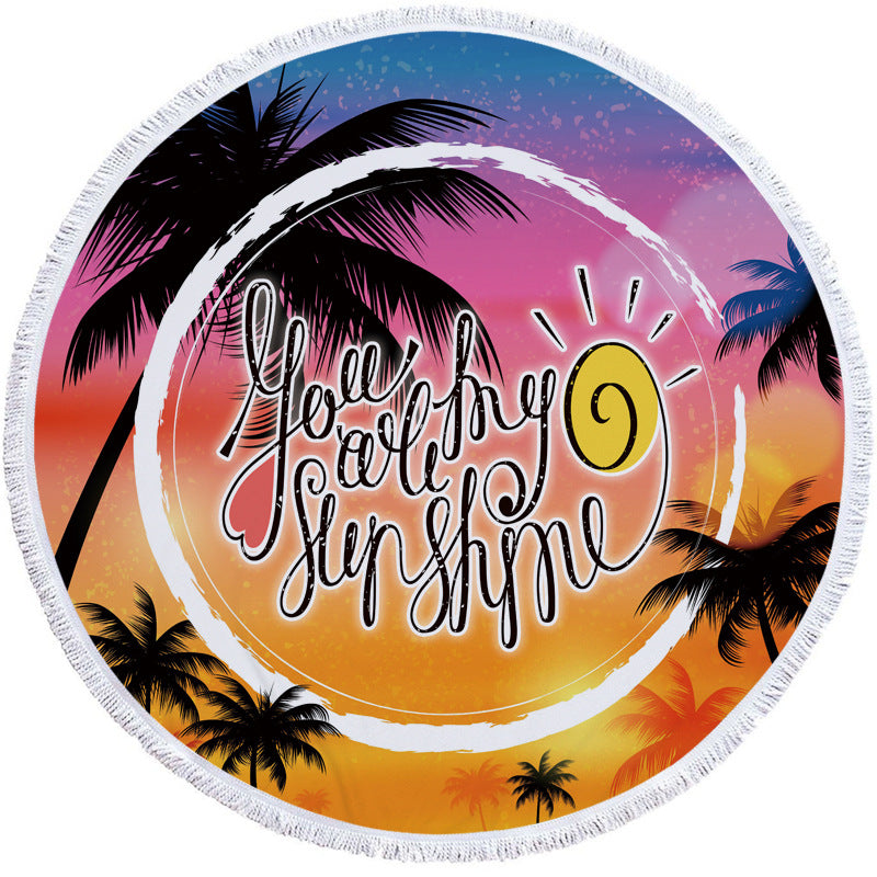 New round beach towel - Mubimart -  