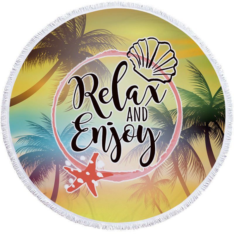 New round beach towel - Mubimart -  