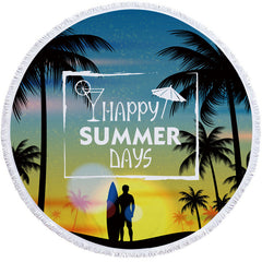 New round beach towel - Mubimart -  