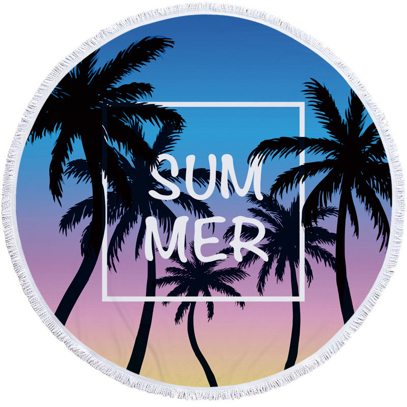 New round beach towel - Mubimart - Beach towel sets 