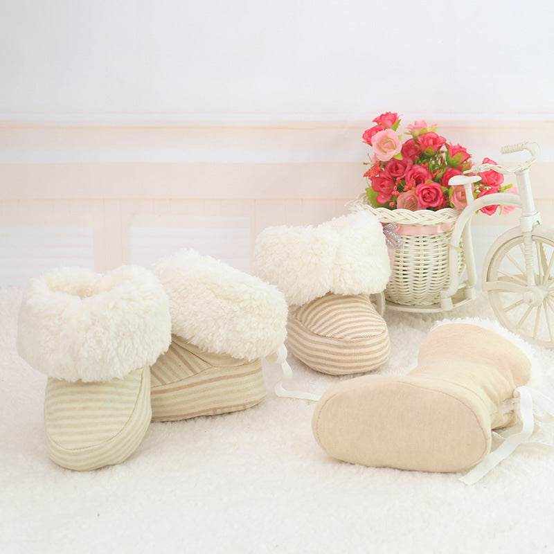 New style Baby Shoes Infant Soft Soled Footwear for Newborns Winter Toddler Keep Warm Print First Walkers Shoes for babies kids - Mubimart