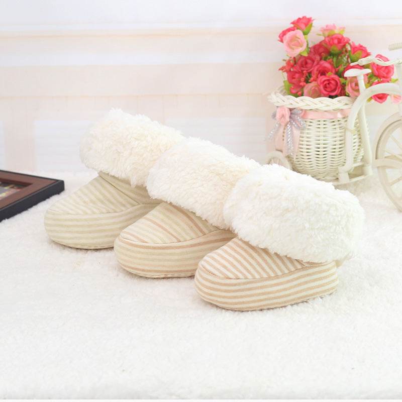 New style Baby Shoes Infant Soft Soled Footwear for Newborns Winter Toddler Keep Warm Print First Walkers Shoes for babies kids - Mubimart