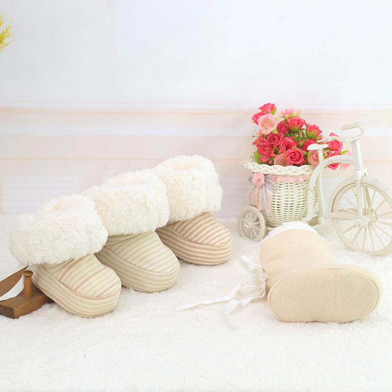 New style Baby Shoes Infant Soft Soled Footwear for Newborns Winter Toddler Keep Warm Print First Walkers Shoes for babies kids - Mubimart