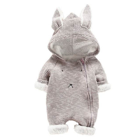 Newborn Baby Boy Girl Kids Hooded Romper Jumpsuit Bodysuit Clothes Outfits - Mubimart
