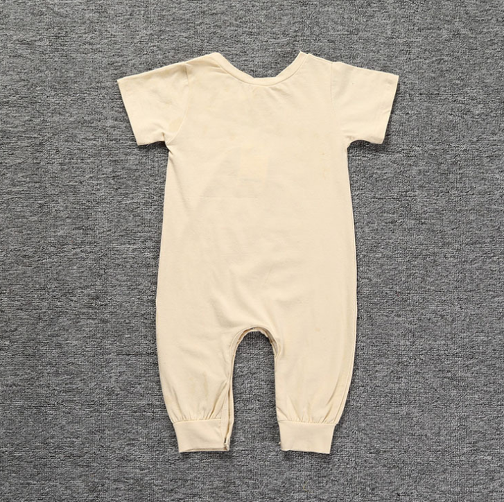 Newborn Baby Boy Girls Clothes Hamburg Letters Short Sleeves Romper Jumpsuit Outfits 0-18M - Mubimart -  