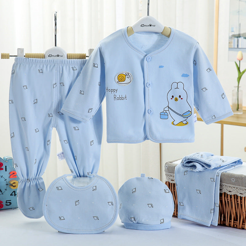 Newborn Baby Cotton Underwear Set Five-piece Suit 0-3 Months - Mubimart -  