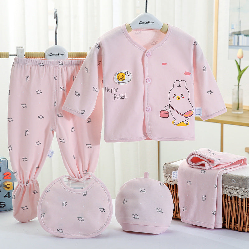 Newborn Baby Cotton Underwear Set Five-piece Suit 0-3 Months - Mubimart - Baby Cloth 