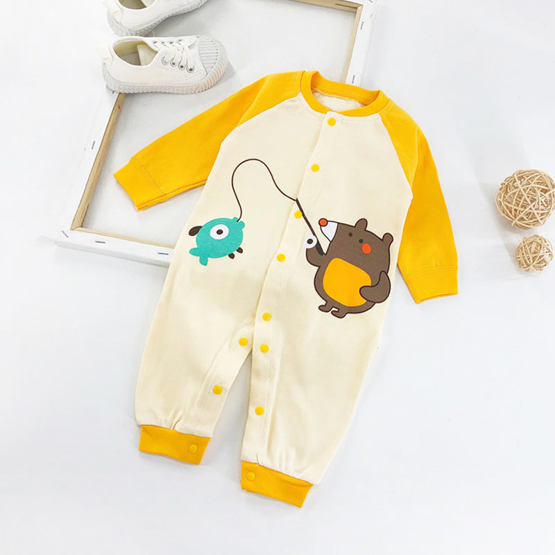 Newborn Baby One-Piece Romper Three-Month Baby Outing Clothes - Mubimart -  