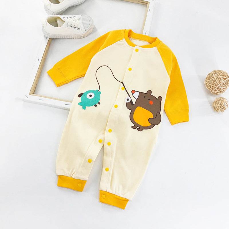 Newborn Baby One-Piece Romper Three-Month Baby Outing Clothes - Mubimart