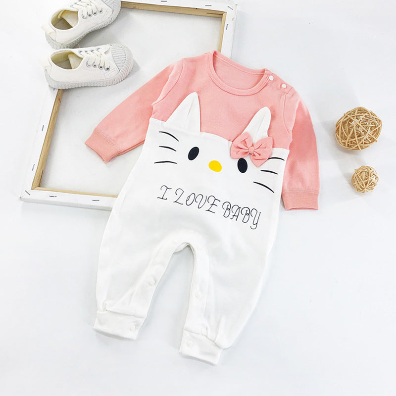 Newborn Baby One-Piece Romper Three-Month Baby Outing Clothes - Mubimart -  