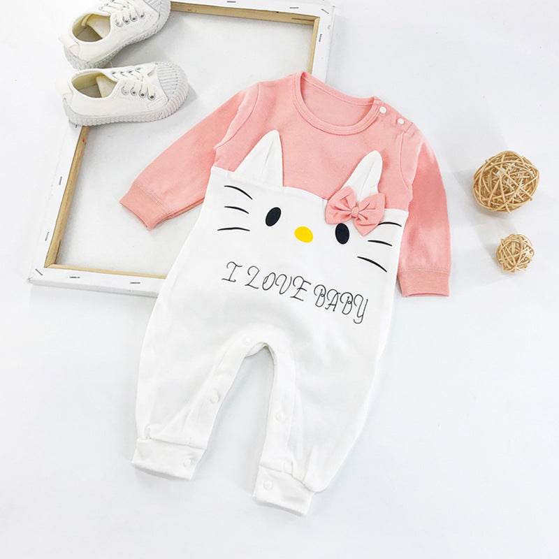 Newborn Baby One-Piece Romper Three-Month Baby Outing Clothes - Mubimart