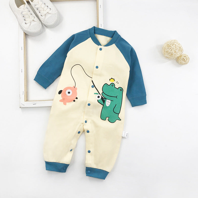 Newborn Baby One-Piece Romper Three-Month Baby Outing Clothes - Mubimart -  