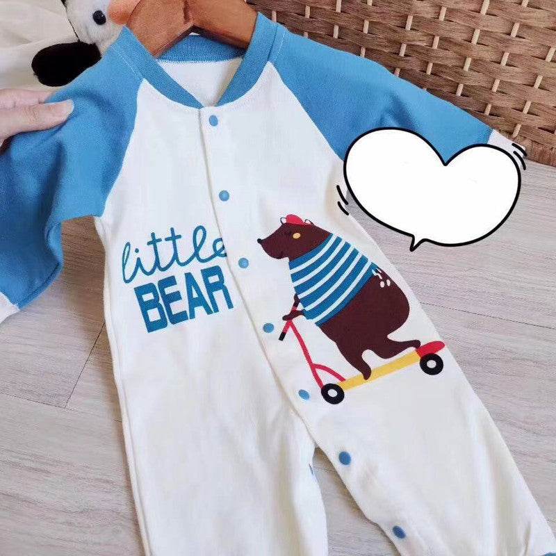 Newborn Baby One-Piece Romper Three-Month Baby Outing Clothes - Mubimart