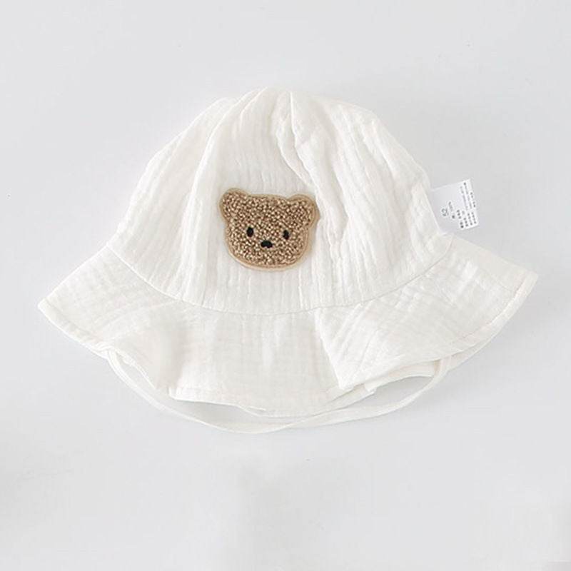 Newborn Baby Summer Gauze Models Long-sleeved Men And Women Hat 0 Full Months 3-6 Thin Section - Mubimart