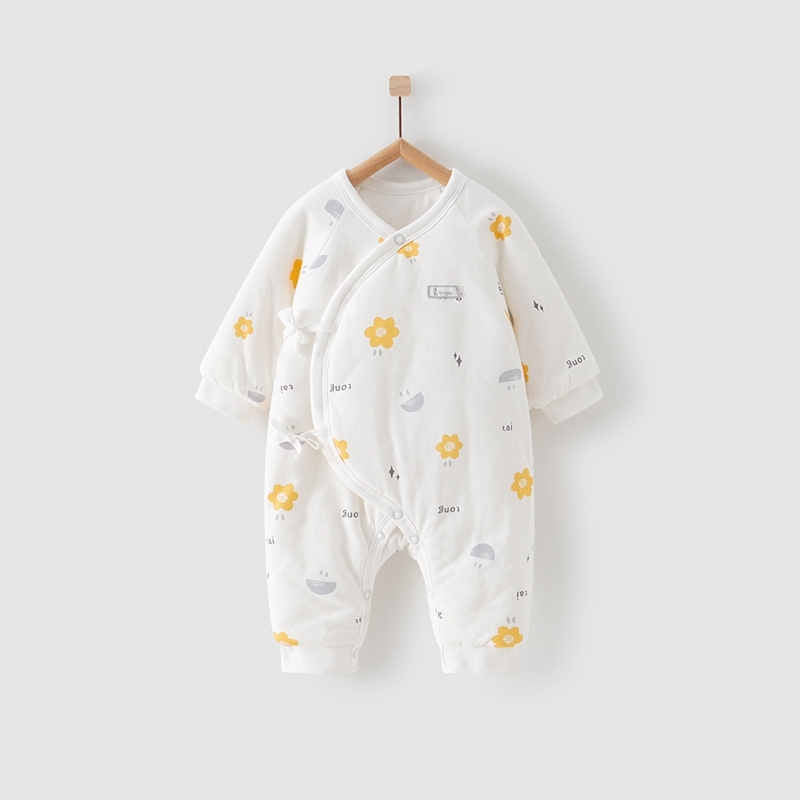 Newborn Baby Thick Cotton Jumpsuit - Mubimart -  