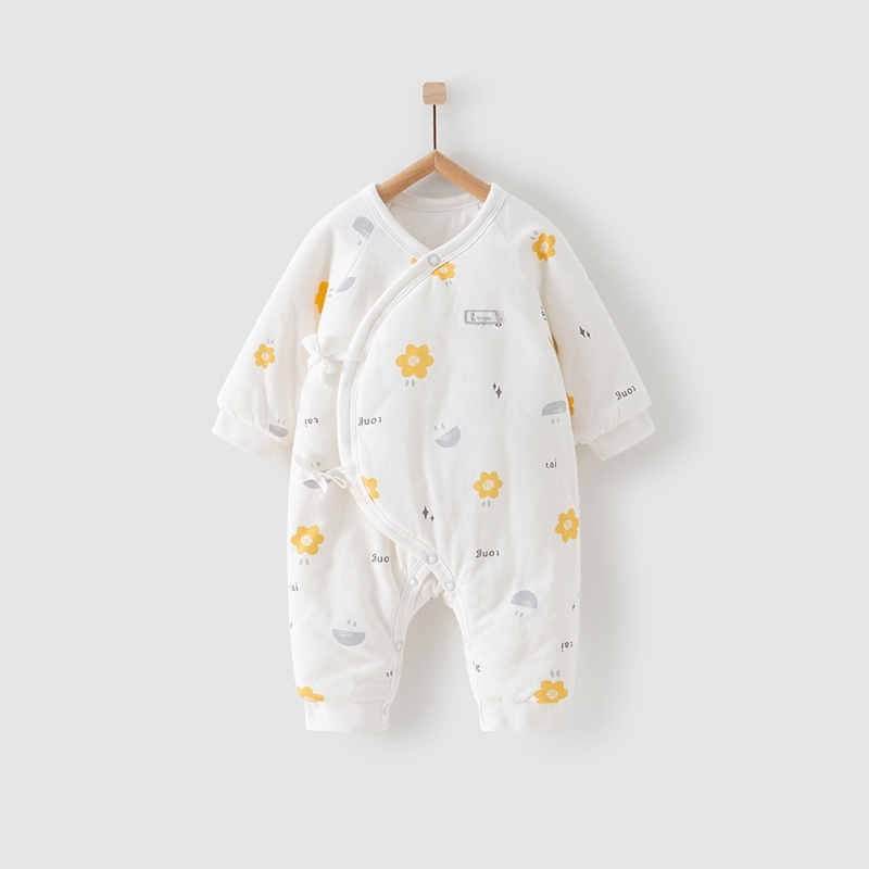 Newborn Baby Thick Cotton Jumpsuit - Mubimart
