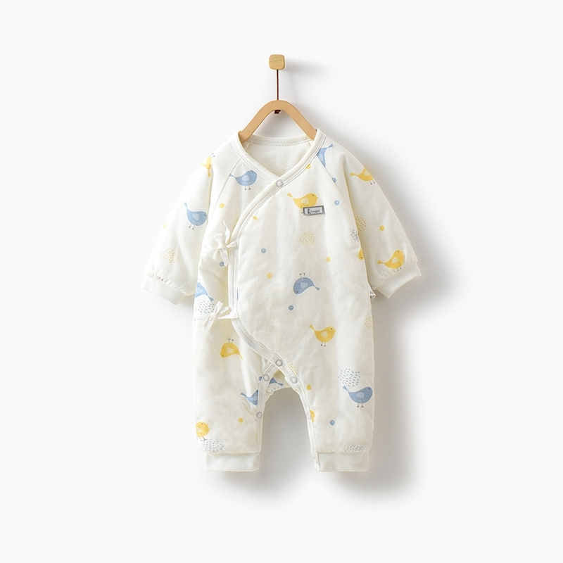 Newborn Baby Thick Cotton Jumpsuit - Mubimart -  