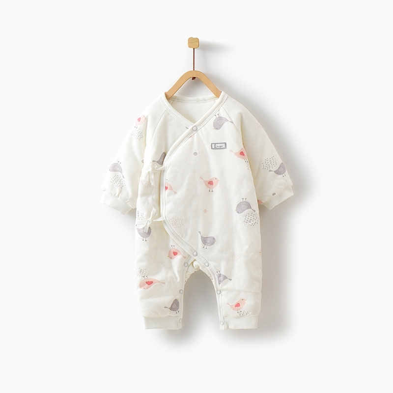 Newborn Baby Thick Cotton Jumpsuit - Mubimart -  