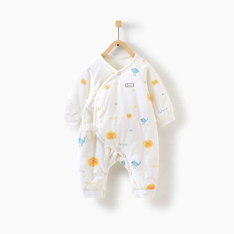 Newborn Baby Thick Cotton Jumpsuit - Mubimart -  