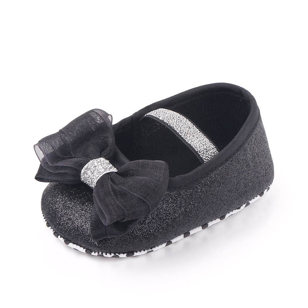 Newborn Princess Shoes Baby Shoes Soft Soled Baby Shoes Bow Princess Shoes Single Shoes - Mubimart