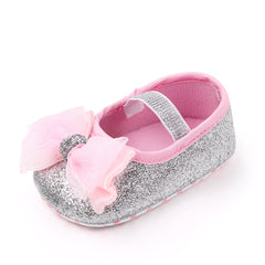 Newborn Princess Shoes Baby Shoes Soft Soled Baby Shoes Bow Princess Shoes Single Shoes - Mubimart - Girls Shoes 