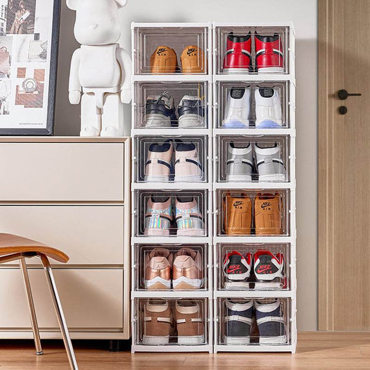 No Installation Thickened Shoe Box Transparent Cabinet Storage Home Shoe Rack - Mubimart