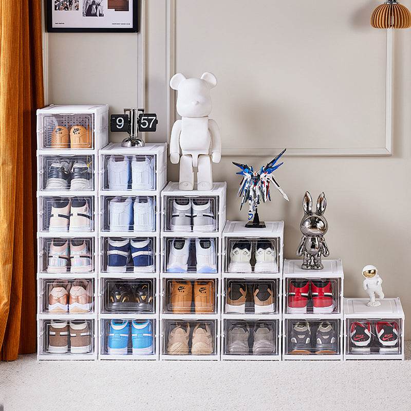 No Installation Thickened Shoe Box Transparent Cabinet Storage Home Shoe Rack - Mubimart