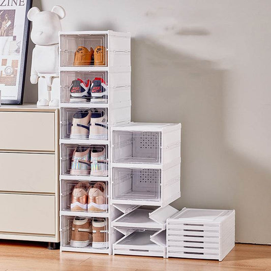 No Installation Thickened Shoe Box Transparent Cabinet Storage Home Shoe Rack - Mubimart