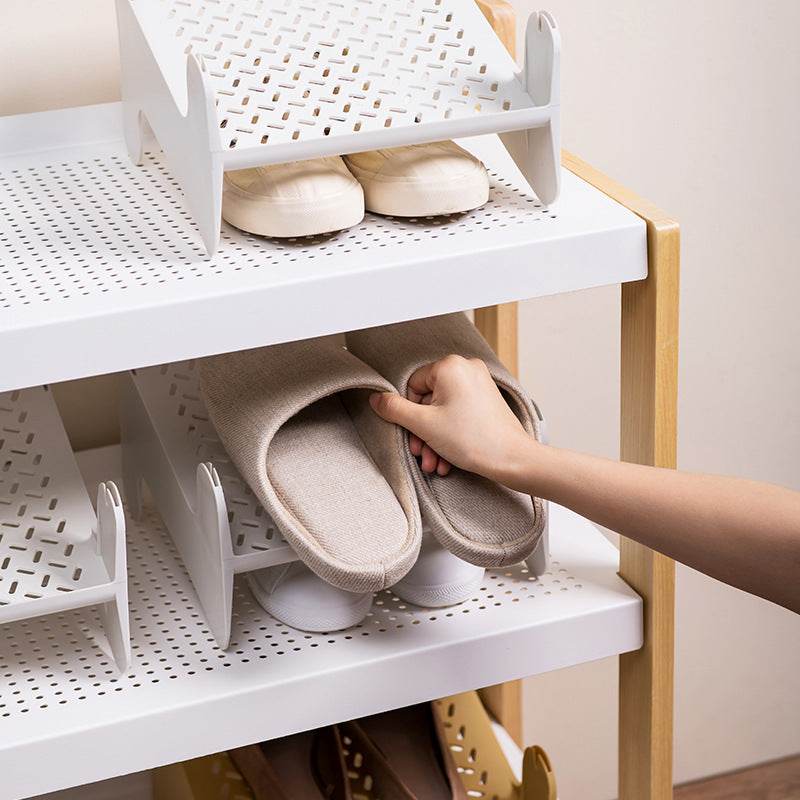 No Punching Layered Foldable Storage Shoe Rack - Mubimart