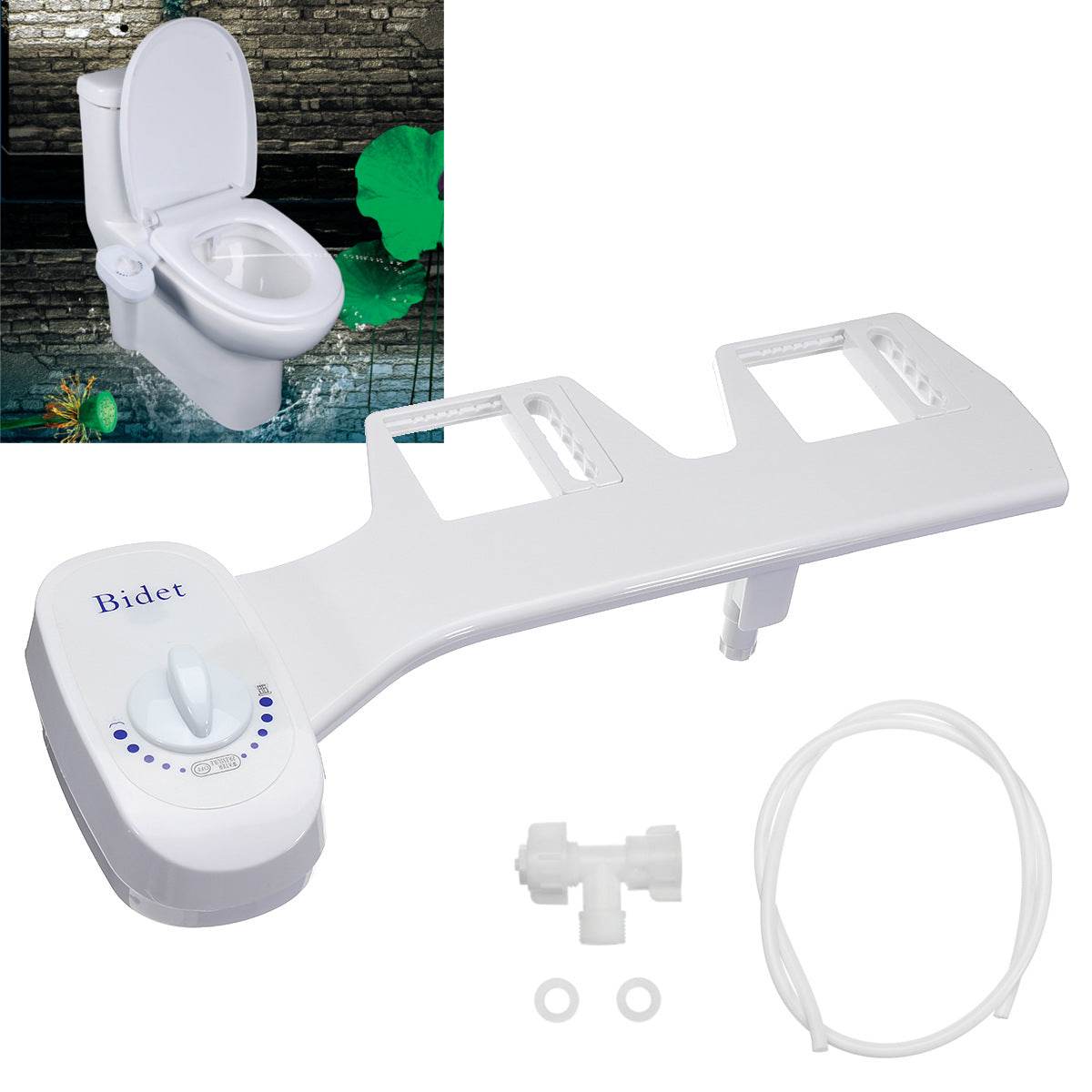 Non-Electric Toilet Seat Water Sprinkler Bathroom Mechanical Bidet Fresh Water Nozzle Single Sprinkler - Mubimart