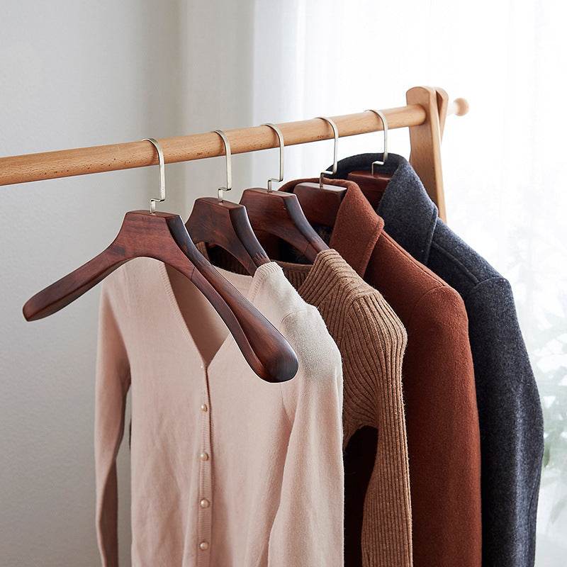 Non-marking Non-slip Solid Wood Hanger Clothing Store - Mubimart