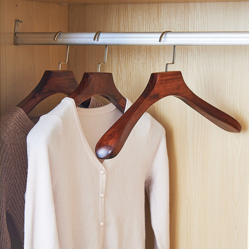 Non-marking Non-slip Solid Wood Hanger Clothing Store - Mubimart - Wood Hangers 