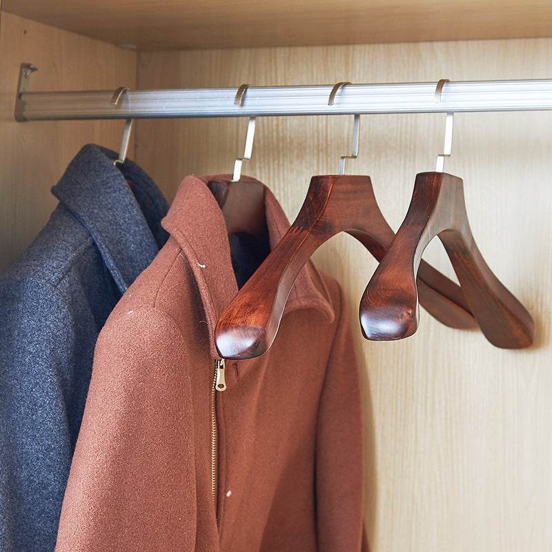 Non-marking Non-slip Solid Wood Hanger Clothing Store - Mubimart